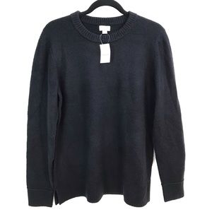 Men’s J. Crew Factory Crewneck sweater in extra-soft yarn BB083 NWT Size M Black